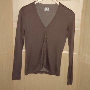 Adidas Women's Taupe Brown Knit Cardigan Medium